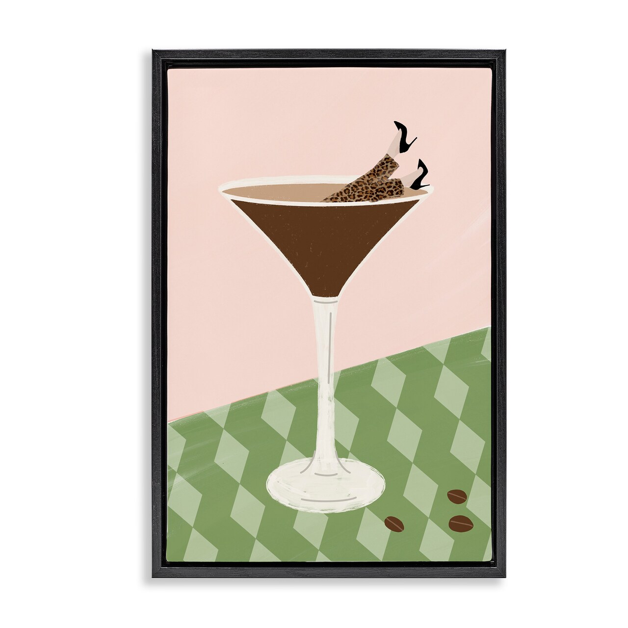 Stupell Industries Glam Martini Splash Floating Frame, design by Emily Navas